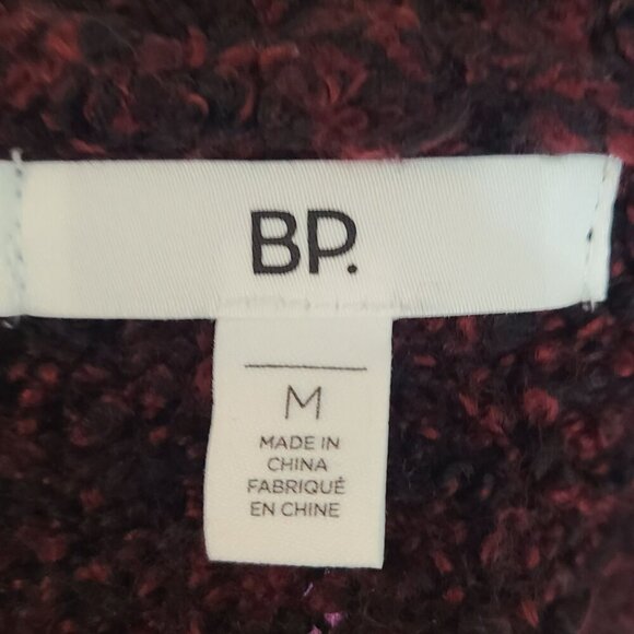 BP NWT Oversized Knit Cardigan Sweater Burgandy Size M Academia Cozy Core - Picture 7 of 8